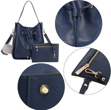 Load image into Gallery viewer, Isabella handbag set with fluffy charm
