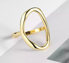 Load image into Gallery viewer, Geometric rings (size adjustable) gold
