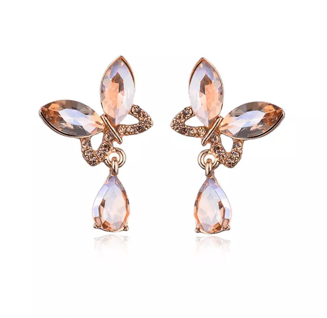 Grace butterfly earrings (Champagne)